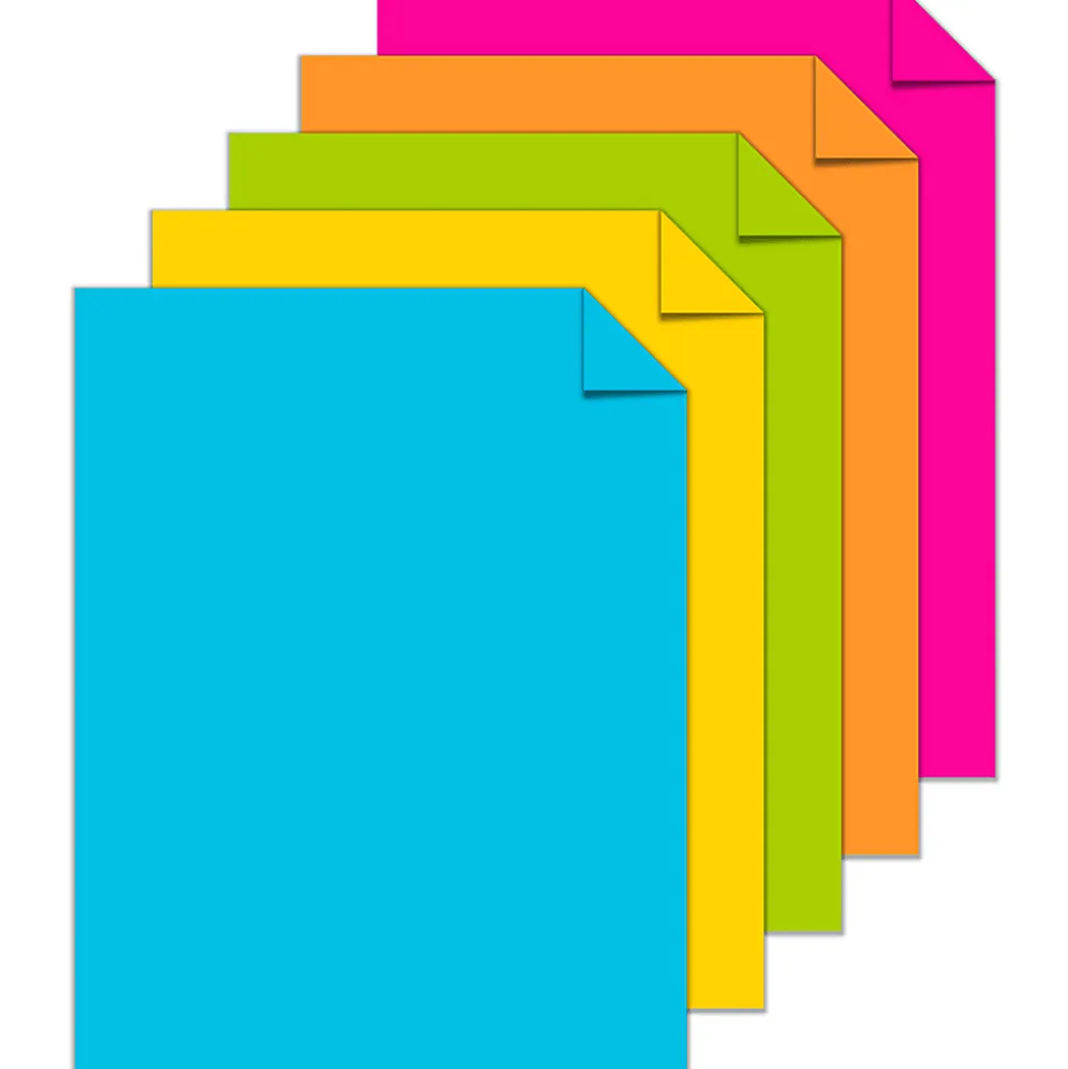 Neenah® Astrobrights® Bright Color Copy Paper, 1 Ream, Bright Assortment, Letter (8.5" x 11"), 500 Sheets Per Ream, 24 Lb, 94 Brightness