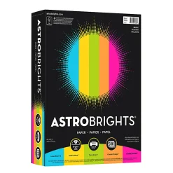 Neenah® Astrobrights® Bright Color Copy Paper, 1 Ream, Bright Assortment, Letter (8.5