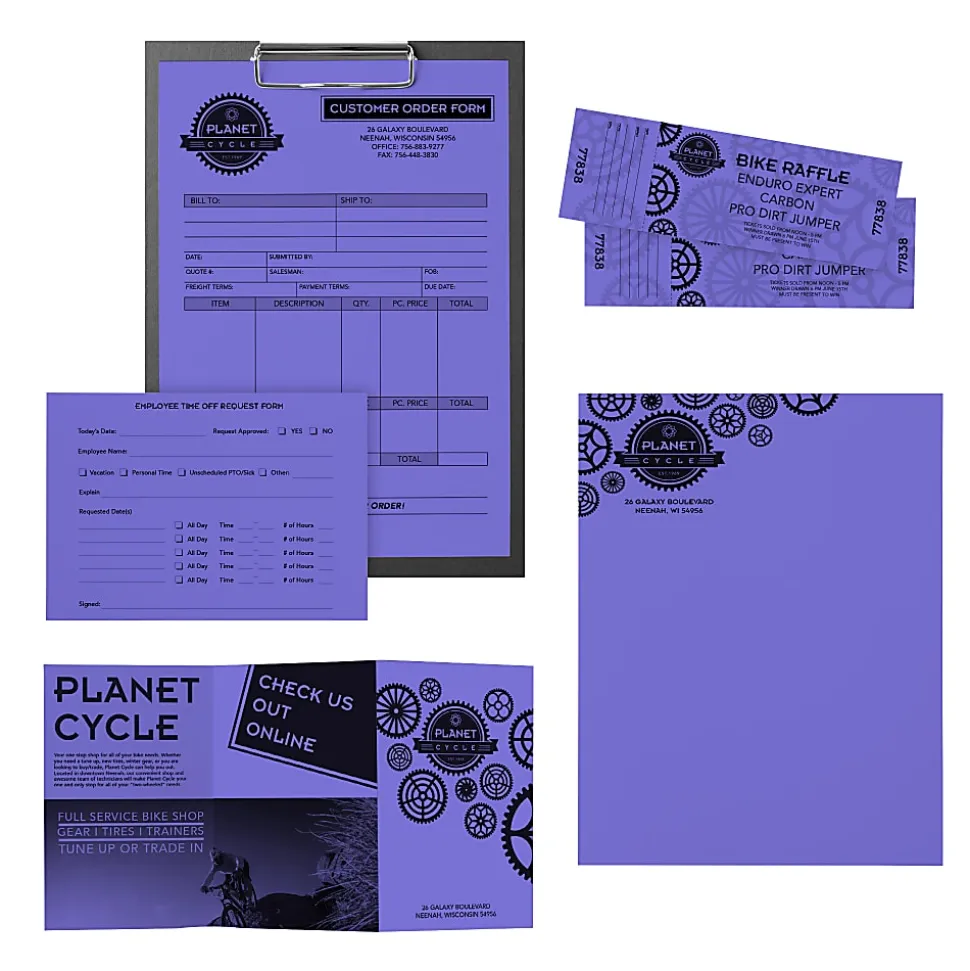 Neenah® Astrobrights® Bright Color Copy Paper, Venus Violet, Letter (8.5" x 11"), 500 Sheets Per Ream, 24 Lb, 98 Brightness