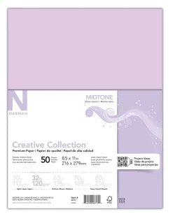 Neenah® Creative Collection™ Midtone Specialty Inkjet Paper, Purple, Letter Size (8 1/2" x 11"), Pack Of 50 Sheets, FSC® Certified
