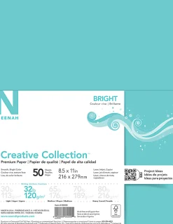 Neenah® Creative Collection™ Specialty Paper, Sea Glass, Letter (8.5" x 11"), 50 Sheets Per Pack, 32 Lb, 94 Brightness, FSC® Certified