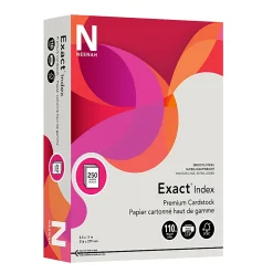 Neenah®Exact® Index Card Stock, 110 Lb., 8 1/2" x 11", Gray, Pack Of 250 Sheets