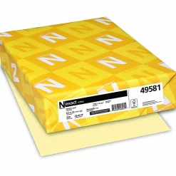 Neenah Exact® Index Card Stock, 8 1/2" x 11", 110 Lb., Ivory, Pack Of 250 Sheets