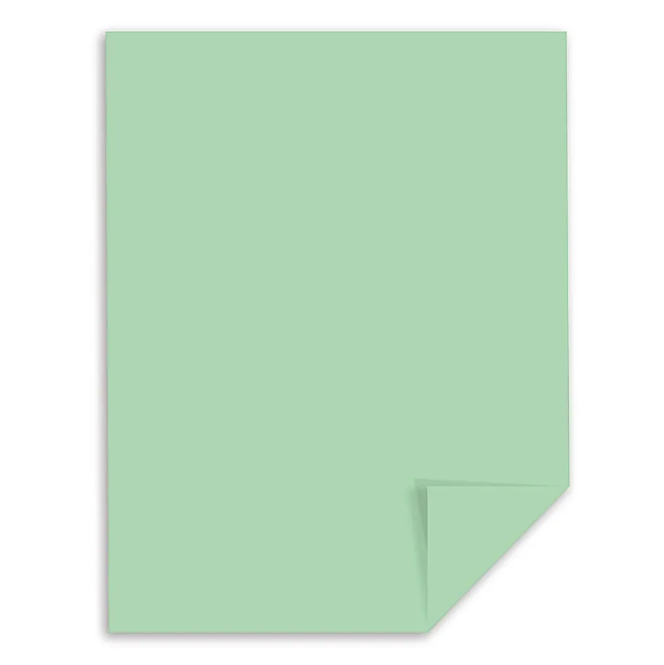 Neenah Exact® Index Card Stock, 8 1/2" x 11", 110 Lb., Green, Pack Of 250 Sheets