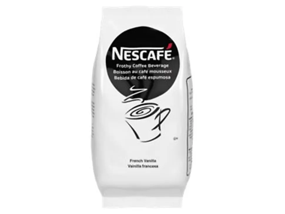 NESCAFE Frothy Coffee Beverage, French Vanilla Flavor, 2 Lb Bag, Box of 6 Bags
