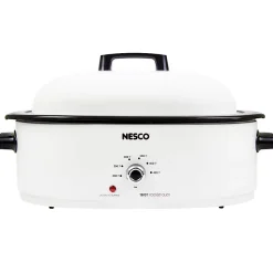 NESCO® 18-Qt 1,450-Watt Portable Slow Cooker With Porcelain Cookwell, White