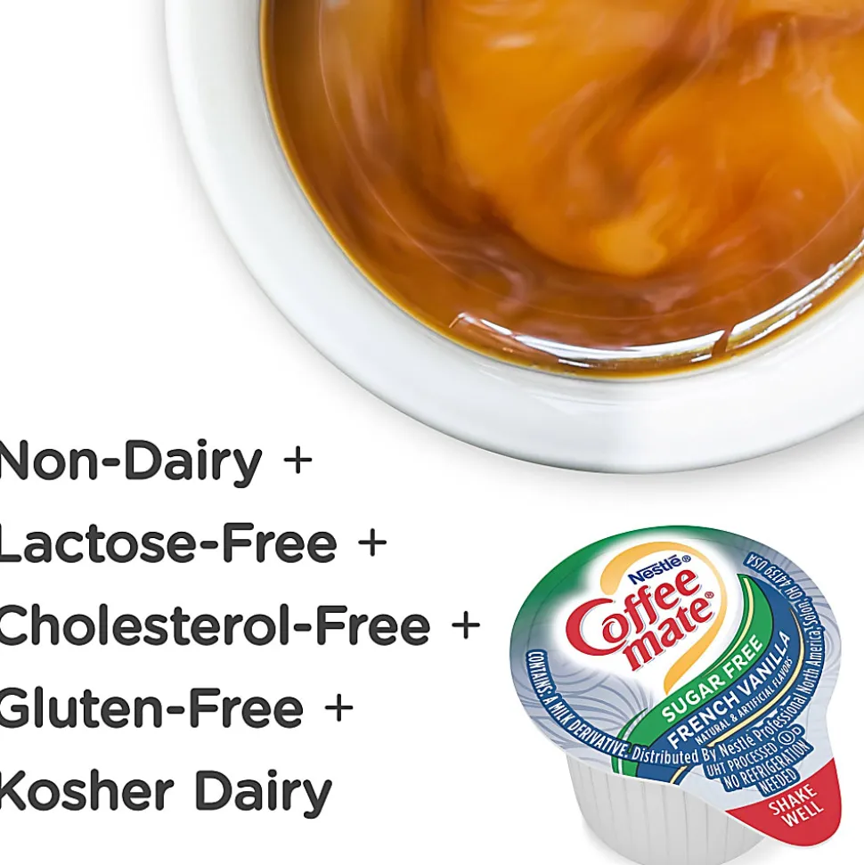 Nestlé® Coffee-mate® Liquid Creamer, Sugar-Free French Vanilla Flavor, 0.38 Oz Single Serve, 50/Pack
