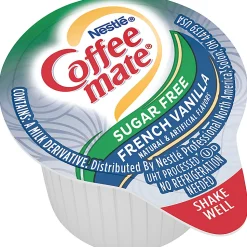Nestlé® Coffee-mate® Liquid Creamer, Sugar-Free French Vanilla Flavor, 0.38 Oz Single Serve, 50/Pack