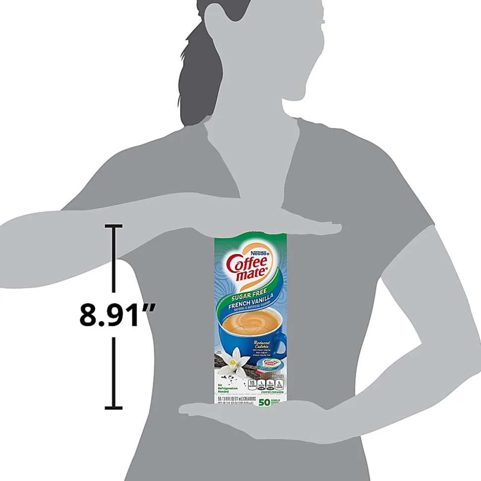 Nestlé® Coffee-mate® Liquid Creamer, Sugar-Free French Vanilla Flavor, 0.38 Oz Single Serve, 50/Pack