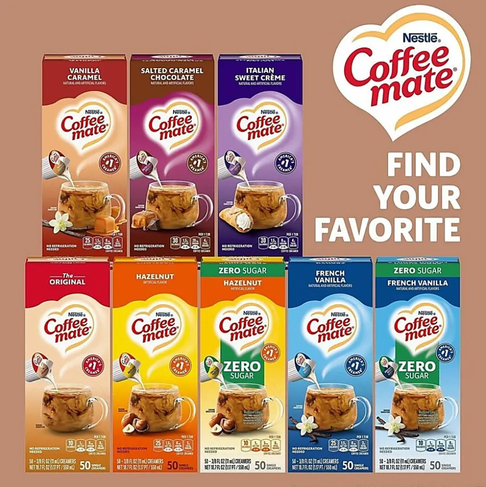 Nestlé® Coffee-mate® Liquid Creamer, Café Mocha Flavor, 0.37 Oz Single Serve, 50/Pack