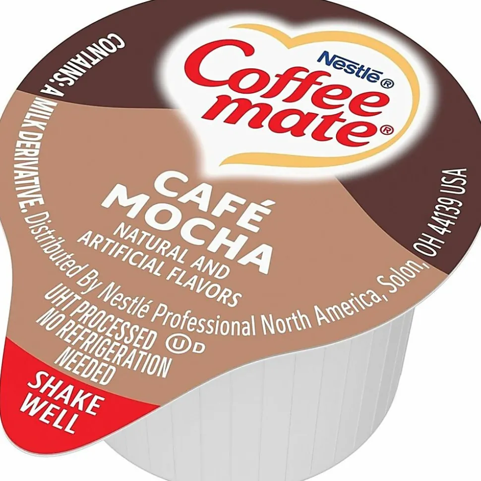 Nestlé® Coffee-mate® Liquid Creamer, Café Mocha Flavor, 0.37 Oz Single Serve, 50/Pack