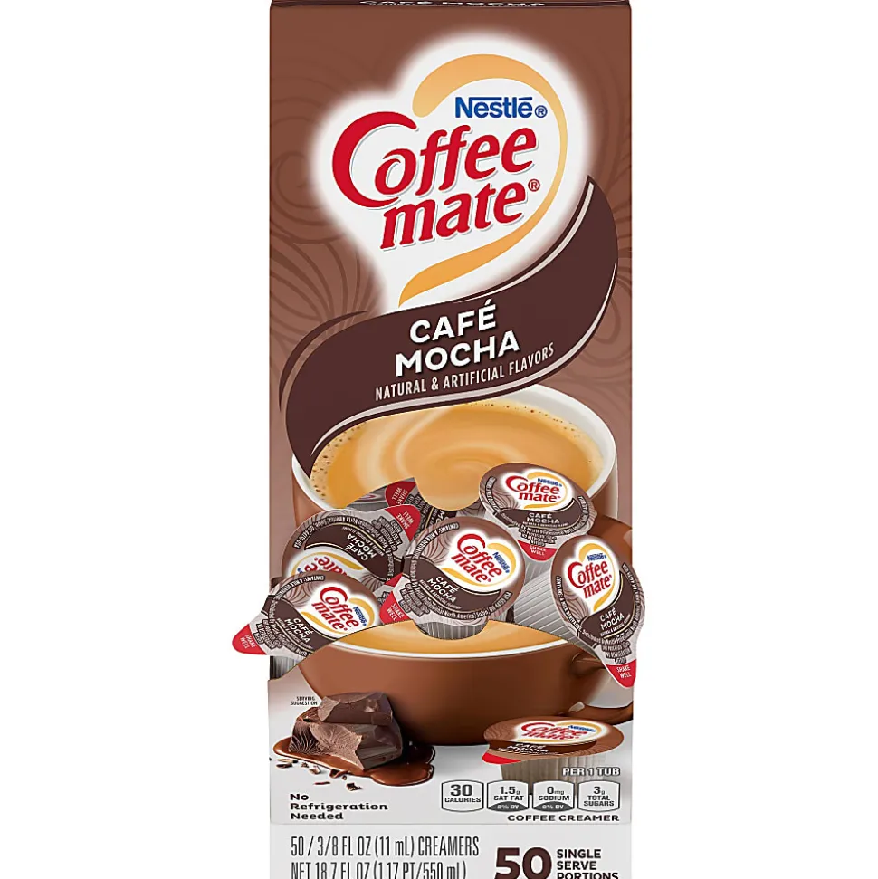 Nestlé® Coffee-mate® Liquid Creamer, Café Mocha Flavor, 0.37 Oz Single Serve, 50/Pack