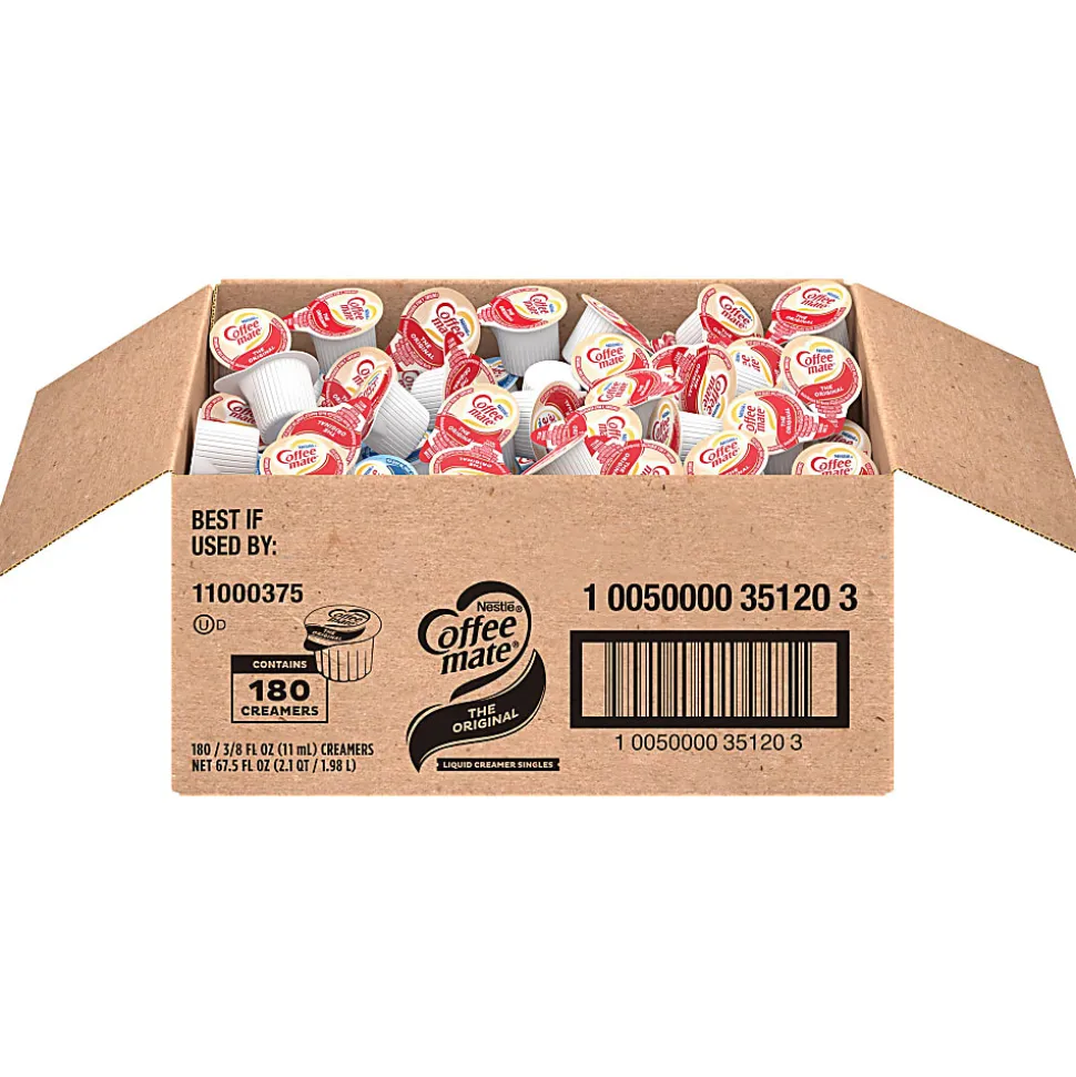 Nestlé® Coffee-mate® Liquid Creamer, Original Flavor, 0.38 Oz Single Serve, 180/Pack