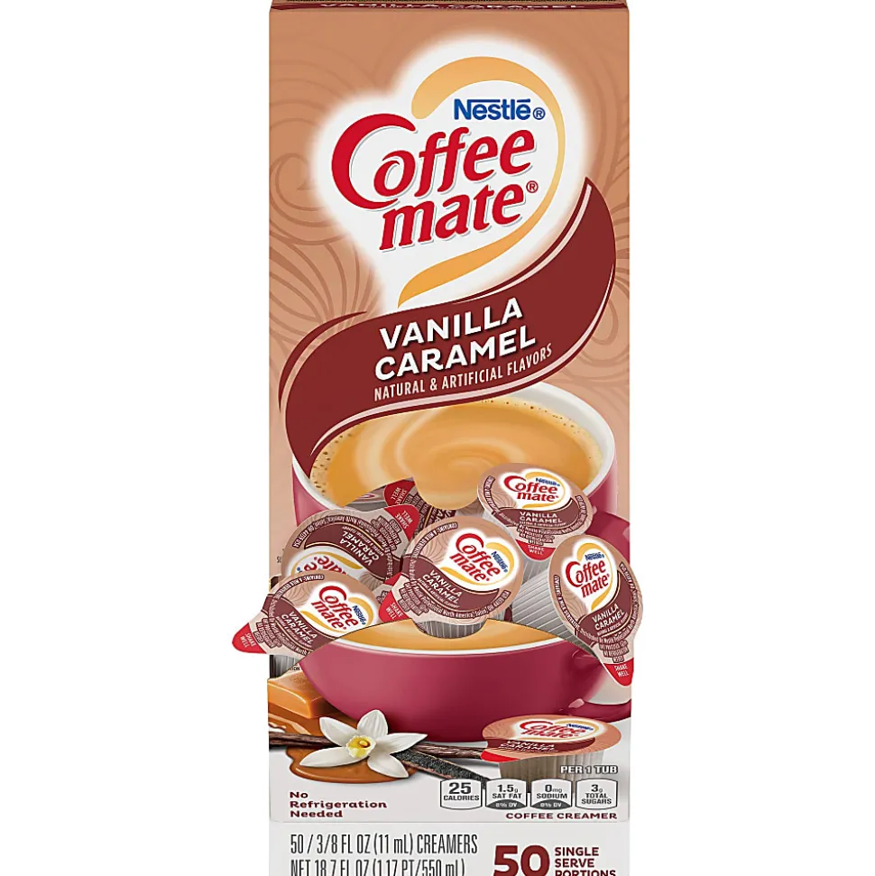 Nestlé® Coffee-mate® Liquid Creamer, Vanilla Caramel Flavor, 0.38 Oz Single Serve, 50/Pack
