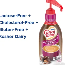 Nestle® Coffee-mate® Liquid Creamer Pump Bottle, Salted Caramel, 50.7 Fl Oz