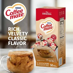 Nestle Coffee mate Single Serve Liquid Creamer, Original Flavor, 0.38 Oz, Carton Of 200