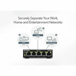 Netgear Business GS305E Ethernet Switch - 5 Ports - Gigabit Ethernet - 1000Base-T - 3 Layer Supported - Twisted Pair - 5 Year Limited Warranty
