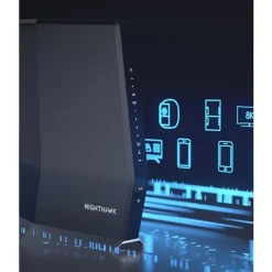 Netgear Nighthawk CAX80 Wi-Fi 6 IEEE 802.11ax Ethernet, Cable Wireless Router - Dual Band - 2.40 GHz ISM Band - CAX80100NAS