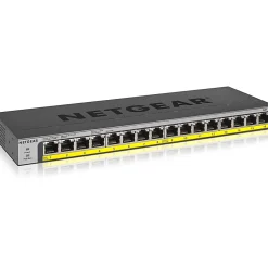 Netgear 16-Port 183W PoE/PoE+ Gigabit Ethernet Unmanaged Switch - 16 Ports - 2 Layer Supported - Twisted Pair - GS116PP100NAS
