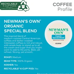 Newman's Own® Organics Single-Serve Coffee K-Cup® Pods, Special Blend, Carton Of 24