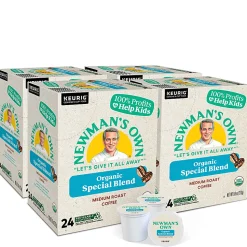 Newman's Own® Organics Single-Serve Coffee K-Cup®,  Special Blend, Carton Of 96, 4 x 24 Per Box