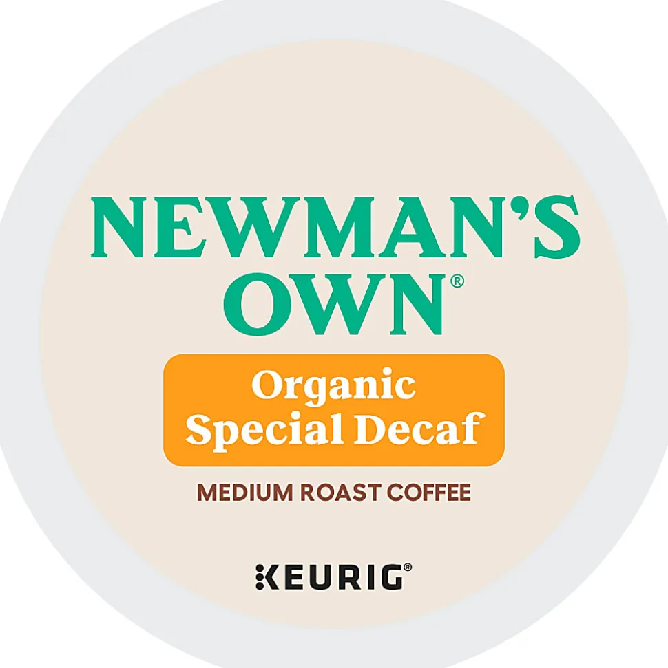 Newman's Own Organics Special Blend Decaf Coffee Keurig Single-Serve K-Cup Pods, Medium Roast, 24 Pods Per Pack, Case Of 4 Packs