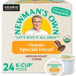Newman's Own® Organics Special Blend Single-Serve Coffee K-Cup® Pods, Decaffeinated, Carton Of 24