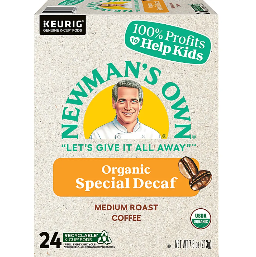 Newman's Own® Organics Special Blend Single-Serve Coffee K-Cup® Pods, Decaffeinated, Carton Of 24