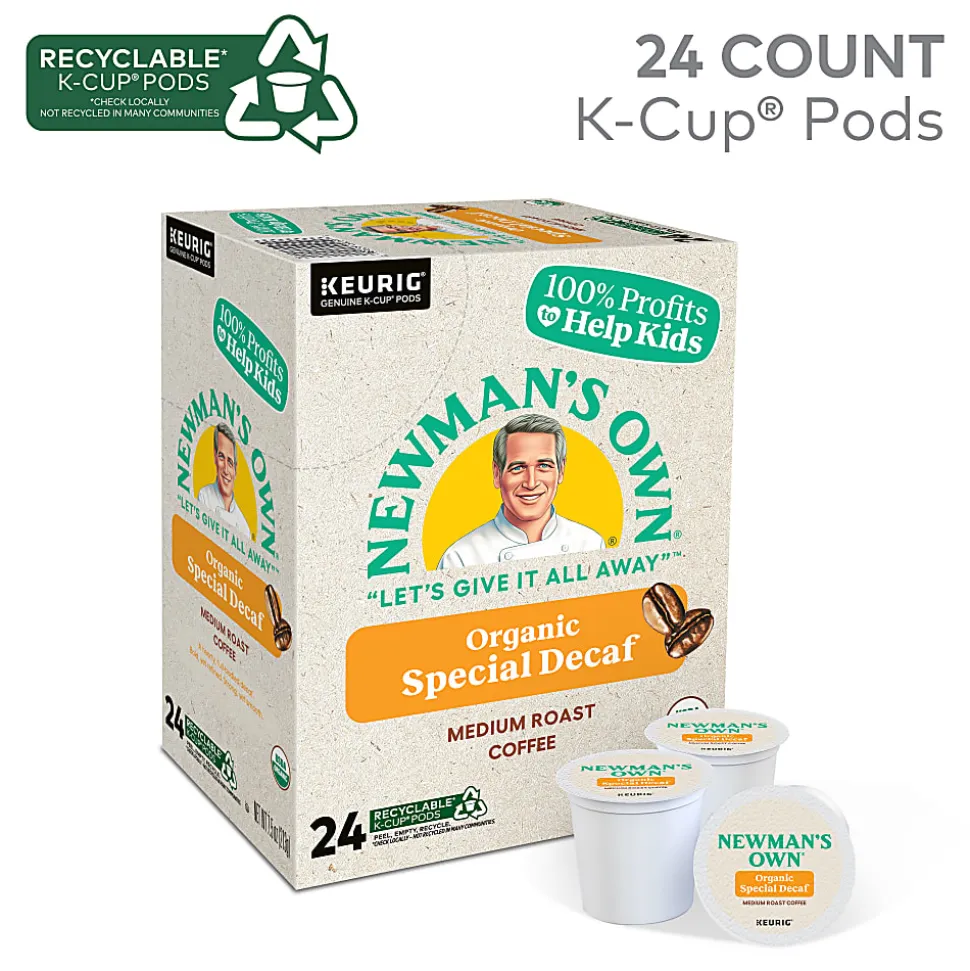 Newman's Own® Organics Special Blend Single-Serve Coffee K-Cup® Pods, Decaffeinated, Carton Of 24