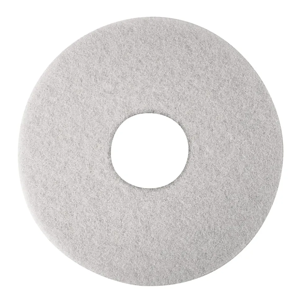 Niagara™ Polishing Floor Pads, 4100N, 13", White, Pack Of 5