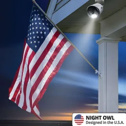 Night Owl 8-Channel 4K Bluetooth® NVR With 2TB Hard Drive And 6 Wired IP 4K Spotlight Cameras, Black/White
