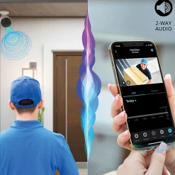 Night Owl Wi-Fi IP Plug-In 1080p Spotlight Camera With 2-Way Audio, Audio Alerts And Siren, White