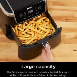 Ninja Air Fryer Pro, 12-3/16”H x 12-1/2”W x 16-3/16”D, Black, Total Qty 1