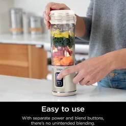 Ninja Blast Portable Blender, 18 Oz, Vanilla Bean, Total Qty 1
