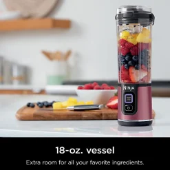 Ninja Blast Portable Blender, 18 Oz, Metallic Cherry Tarte, Total Qty 1