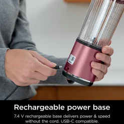 Ninja Blast Portable Blender, 18 Oz, Metallic Cherry Tarte, Total Qty 1