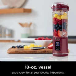 Ninja Blast Portable Blender, 18 Oz, Cranberry Red, Total Qty 1