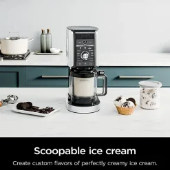 Ninja CREAMi Deluxe 11-in-1 Ice Cream And Frozen Treat Maker, 0.75-Quart, Silver, Total Qty 1
