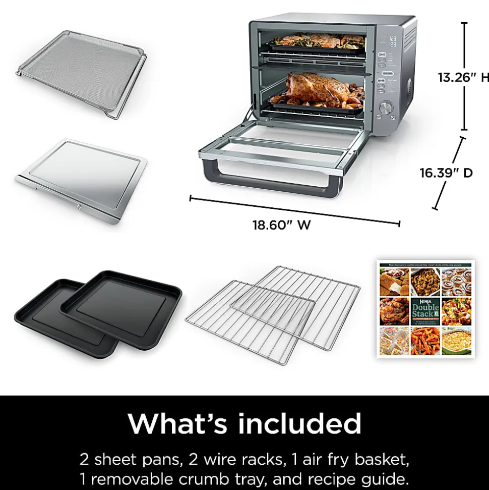 Ninja Double Stack XL Countertop Oven & Air Fryer, Silver, Total Qty 1