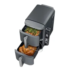 Ninja DoubleStack XL Smart 2-Basket Air Fryer, 15-3/16”H x 19-1/4”W x 11-1/4”D, Deep Gray, Total Qty 1