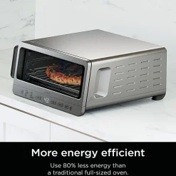 Ninja Flip Toaster Oven And Air Fryer, 0.55 Cu. Ft., Silver, Total Qty 1