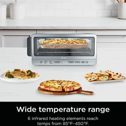Ninja Flip Toaster Oven And Air Fryer, 0.55 Cu. Ft., Silver, Total Qty 1