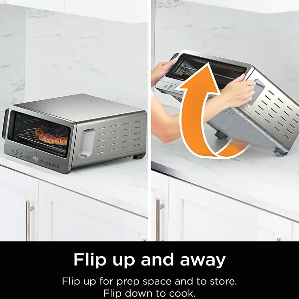 Ninja Flip Toaster Oven And Air Fryer, 0.55 Cu. Ft., Silver, Total Qty 1
