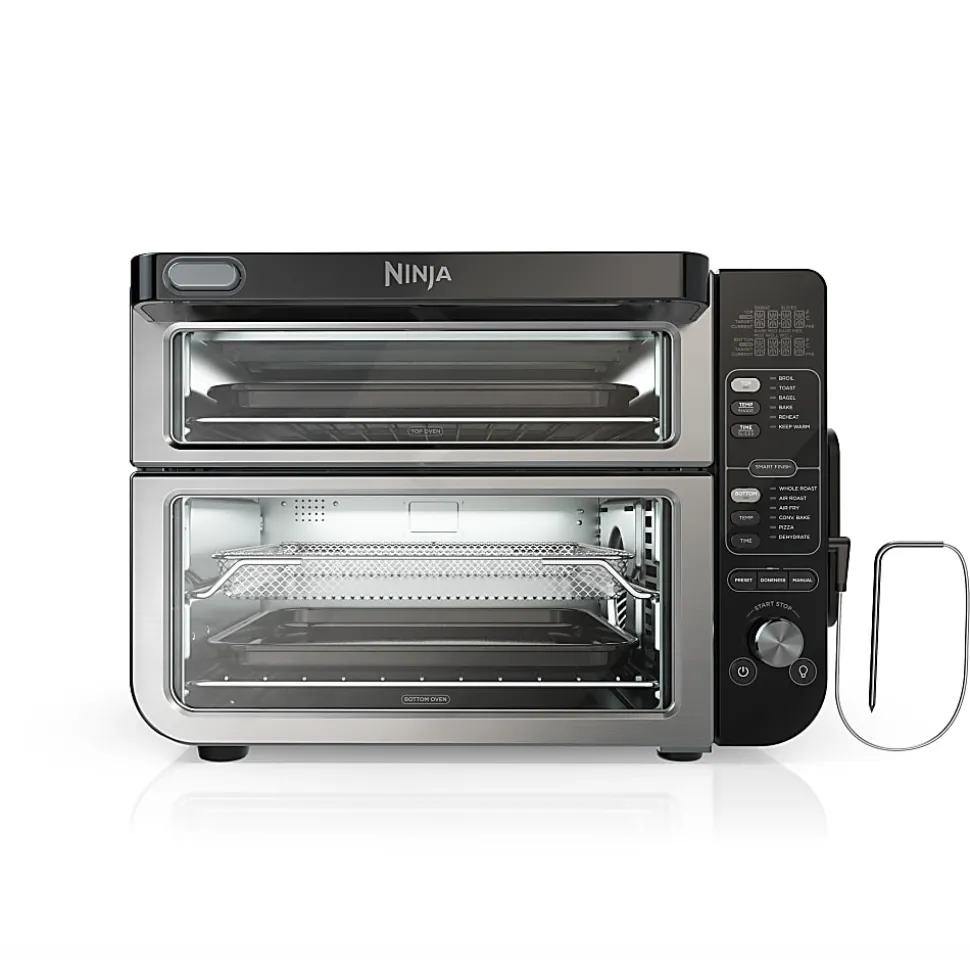 Ninja 12-in-1 Smart Double Oven With FlexDoor, 0.55 Cu. Ft., Silver/Black, Total Qty 1