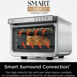 Ninja Prestige Smart XL Air Fryer And Countertop Oven, 0.55 Cu. Ft., Silver, Total Qty 1