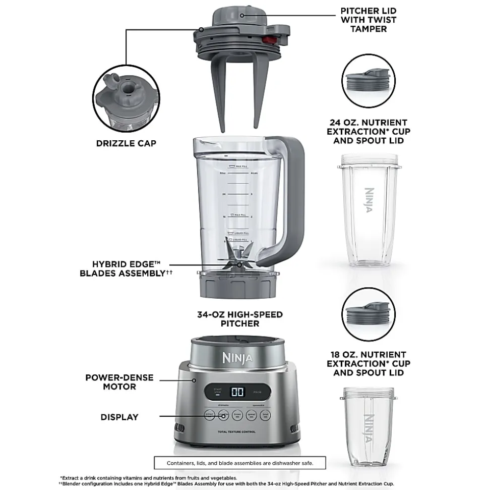 Ninja TWISTi High-Speed Blender Duo, Gray