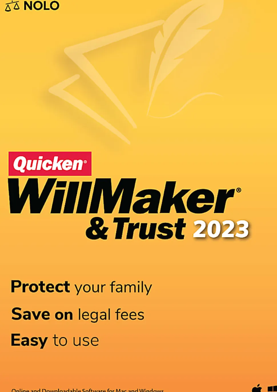 NOLO Quicken® WillMaker And Trust Software 2023 For PC, Windows® 8.1/10/11/Mac OS X 10.12 Sierra, Disc
