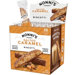 Nonni's Salted Caramel Biscotti Cookie Box, Box Of 25 Biscotti