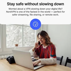 NORDVPN Basic VPN Service, 2024, For 10 Devices, 1-Year Subscription, Windows/Mac, Download