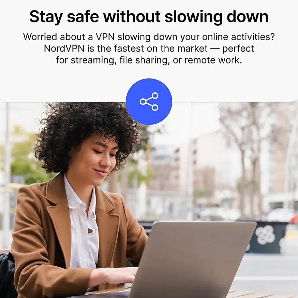 NordVPN Standard VPN Service, 2024, for 10 Devices, 1 Year Subscription, Windows, Mac, Download